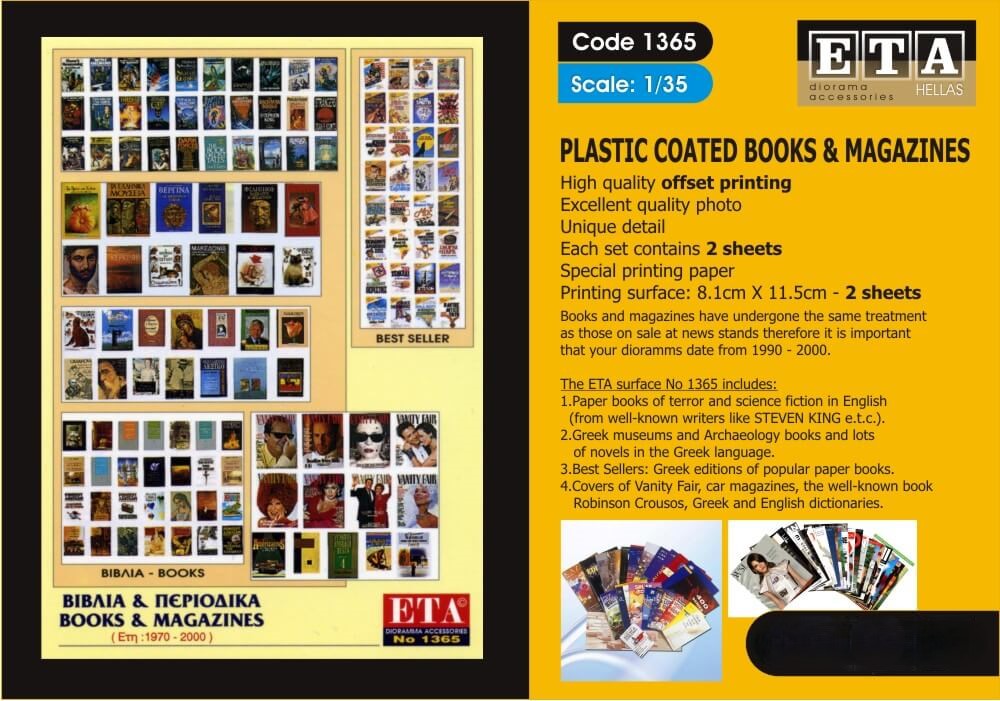 Livres, magazines papier – Diorama 1/35 – ETA n°1365