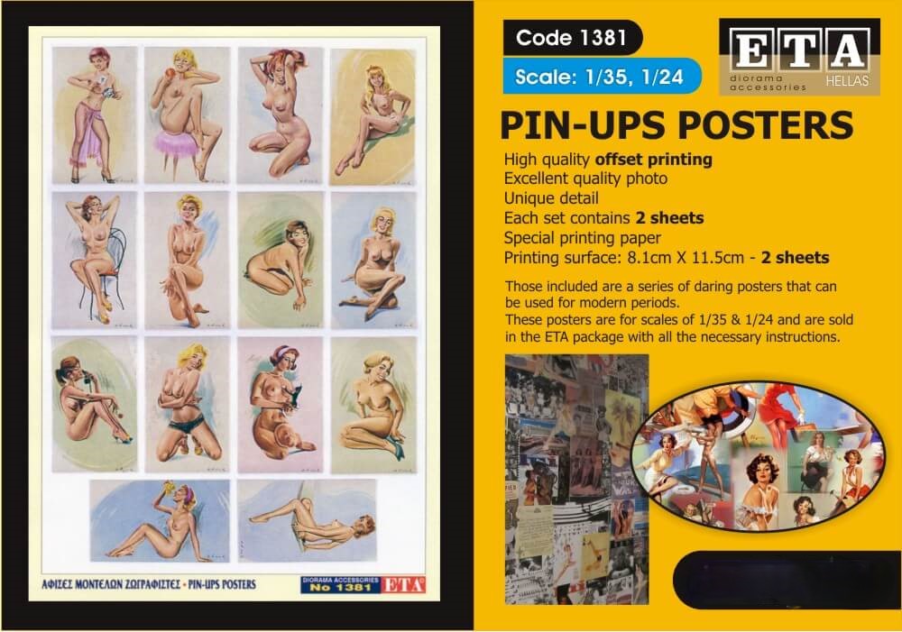 Affiches pin-up – Diorama 1/35 et 1/24 – ETA n°1381