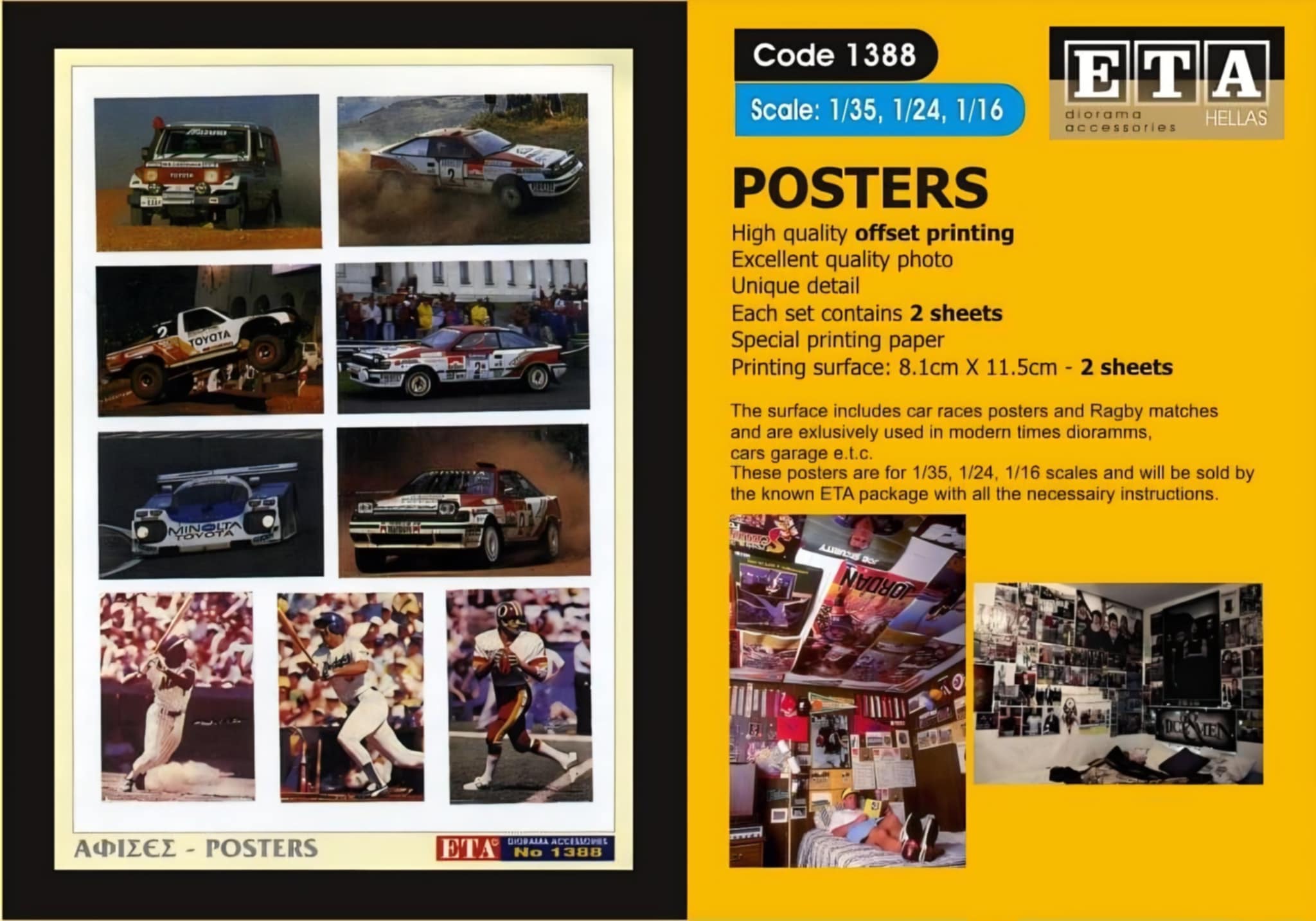 Affiches papier – Diorama 1/35, 1/24 et 1/16 – ETA n°1388
