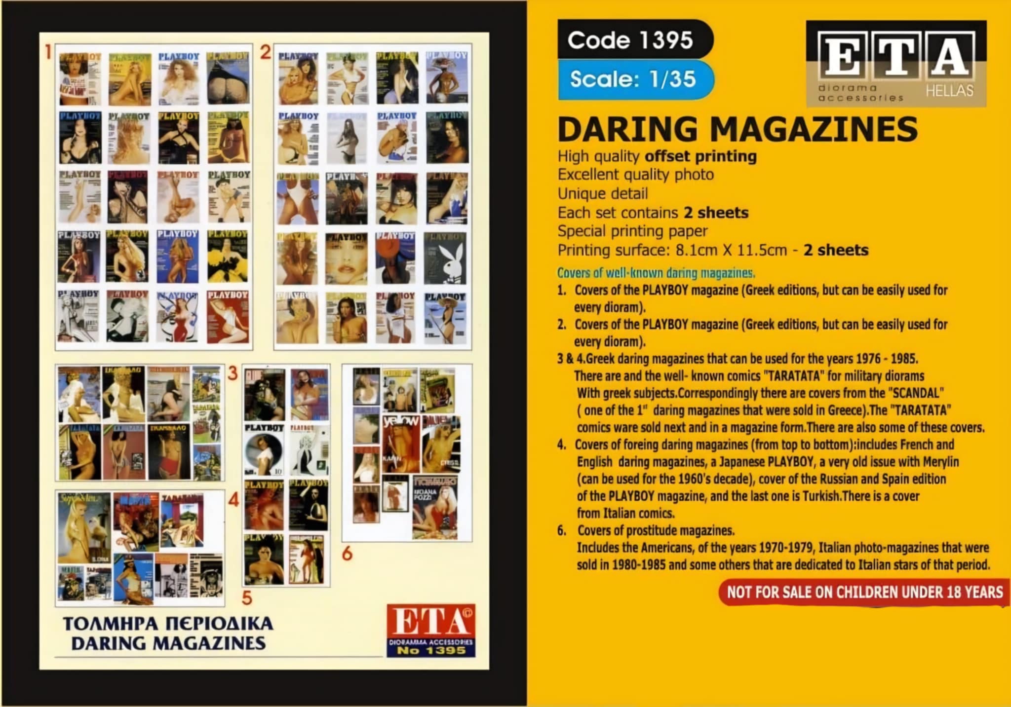 Magazines femme papier – Diorama 1/35 – ETA n°1395