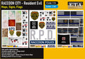 Raccoon City Cartes Panneaux Drapeaux – Diorama 1/35 – ETA n°174