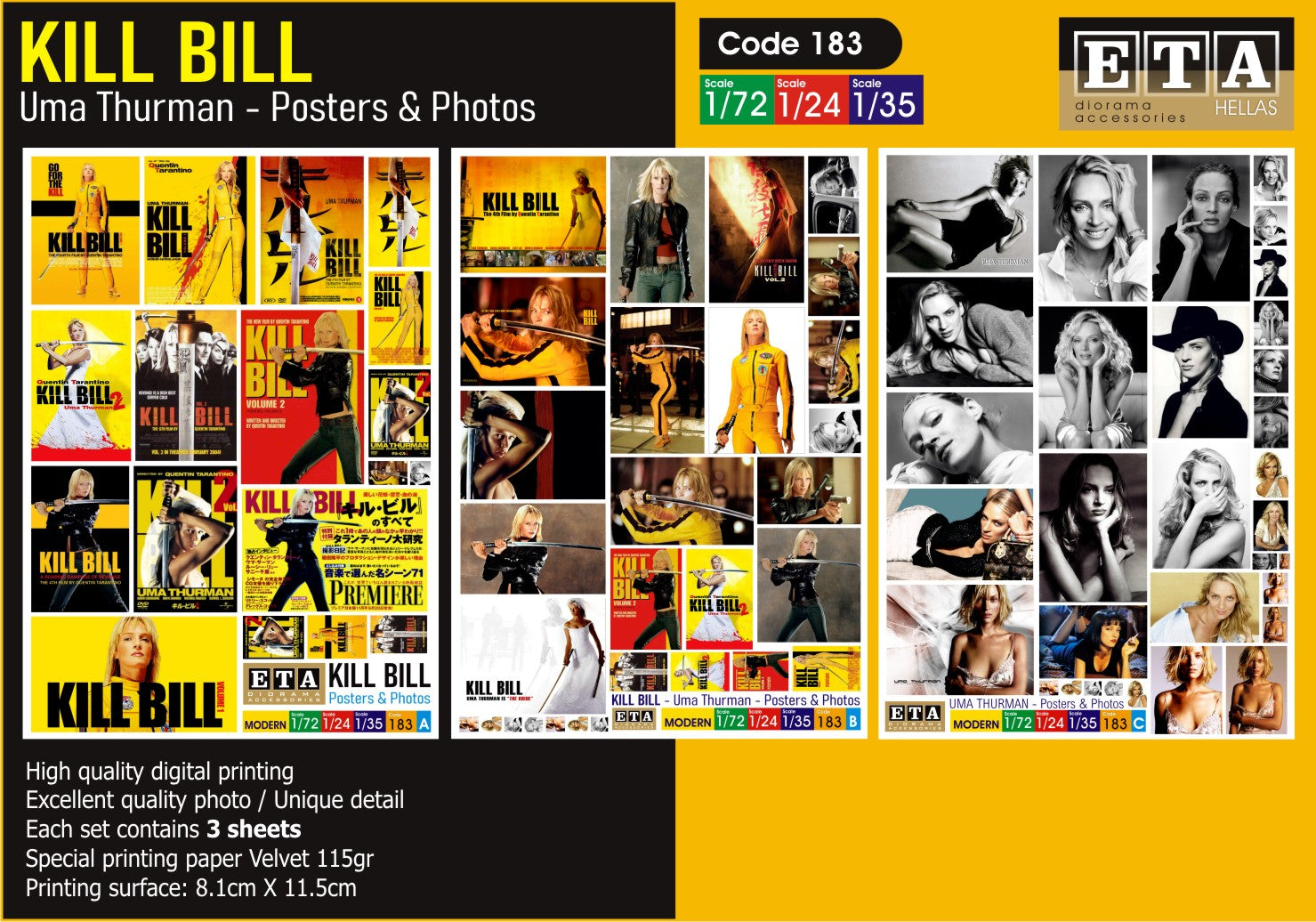 Photos et Posters Kill Bill – Diorama 1/35 1/24 1/72 – ETA n°183