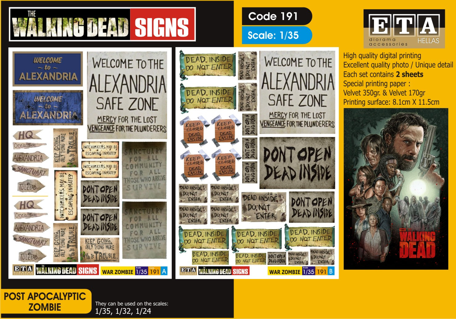 Panneaux The Walking Dead – Diorama 1/35 – ETA n°191