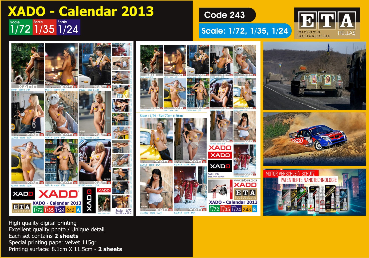 Calendrier 2013 – Diorama 1/72, 1/35 & 1/24 – ETA n°243