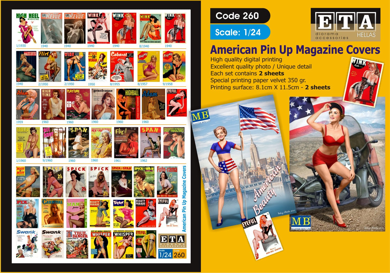 American Pin Up Magazine Covers – Diorama 1/24 – ETA n°260