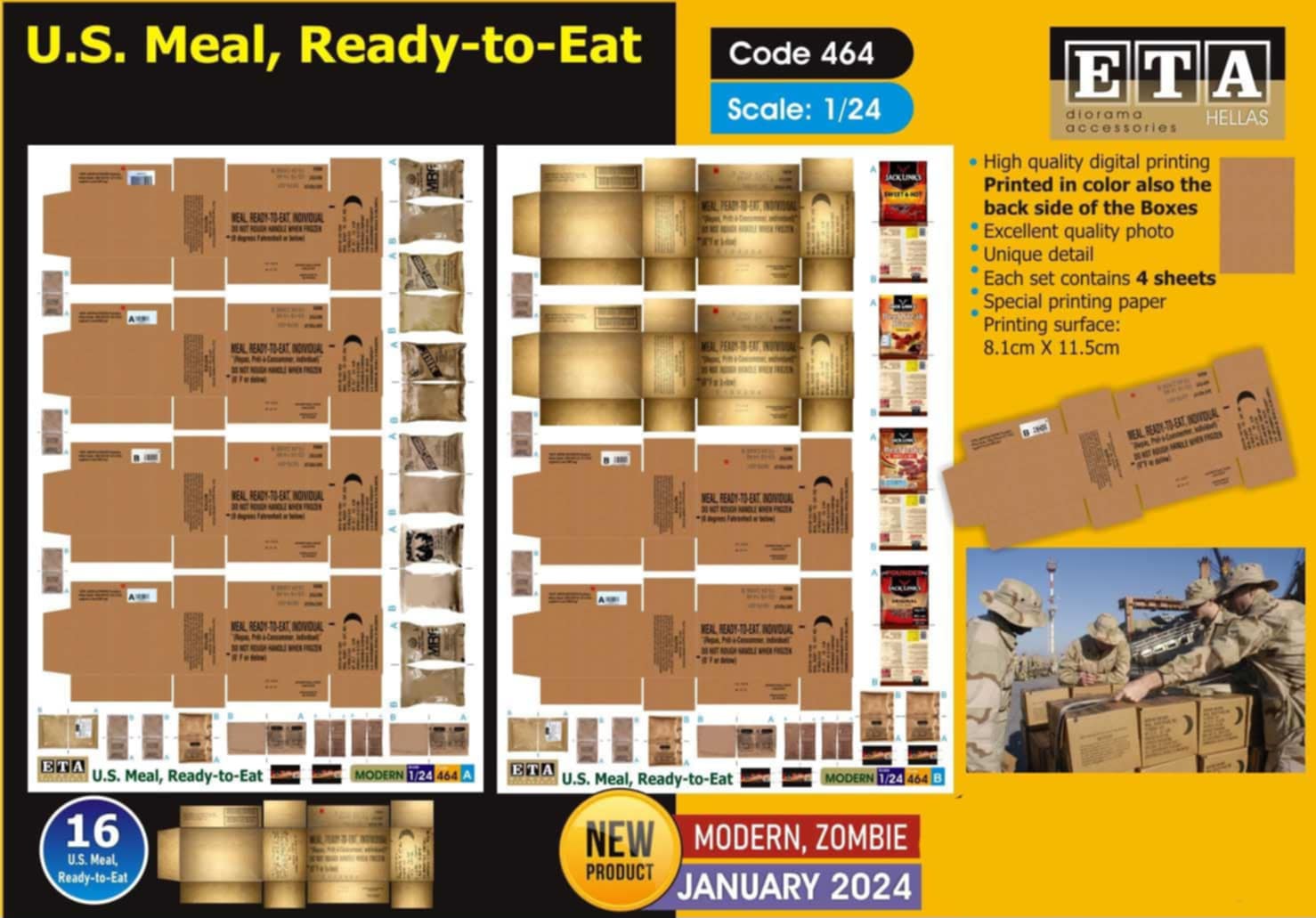 Repas américain papier – Diorama 1/24 – ETA n°464