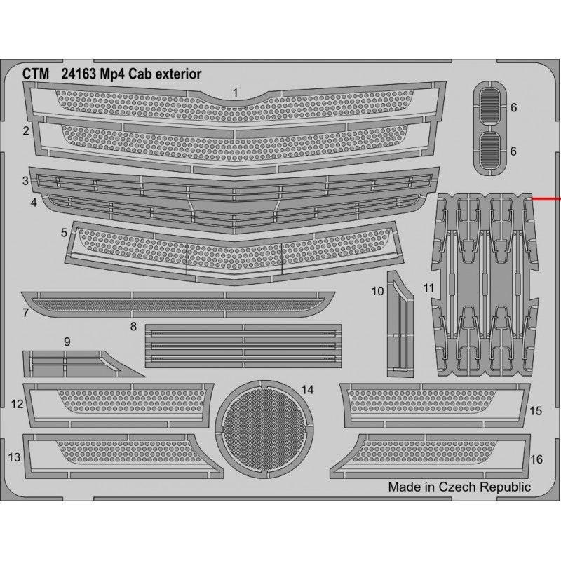 Lot Complet Détails Mercedes Actros MP4 - Accessoire Maquette Camion - CTM 035