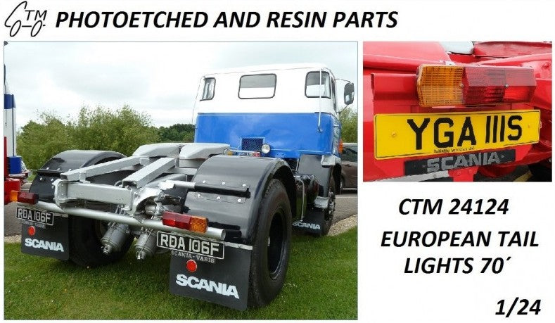 Feux Arrière Années 70 Scania LB / Volvo F88 F89 - Accessoire Maquette Camion - CTM 24124