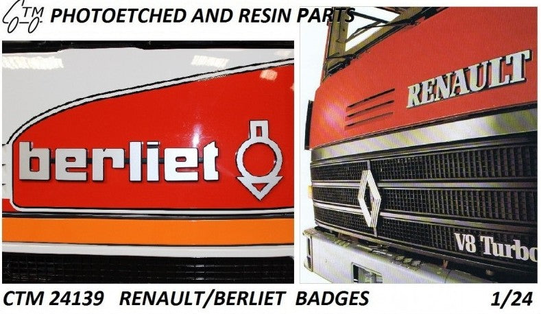 Badges Renault / Berliet - Accessoire Maquette Camion - CTM 24139