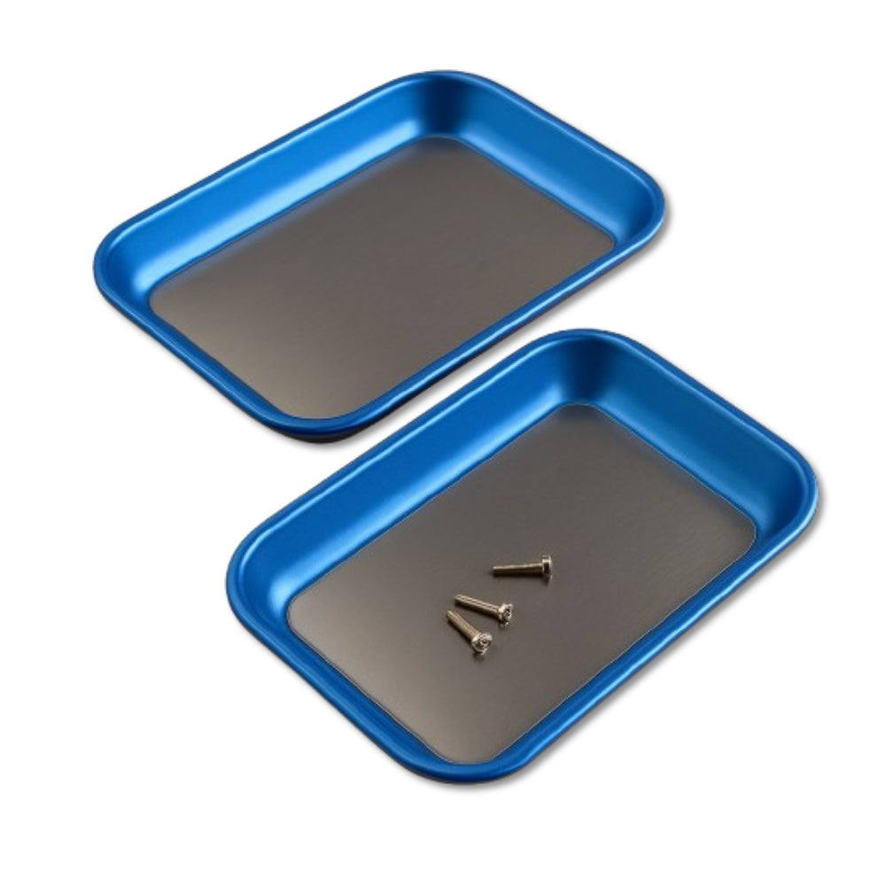 Plateaux magnétiques bleus – Lot de 2 avec vis